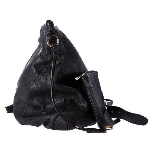 Louis Vuitton Selene MM Medium Hobo Tote Crossbody Mahina Leather Black - Picture 3 of 16
